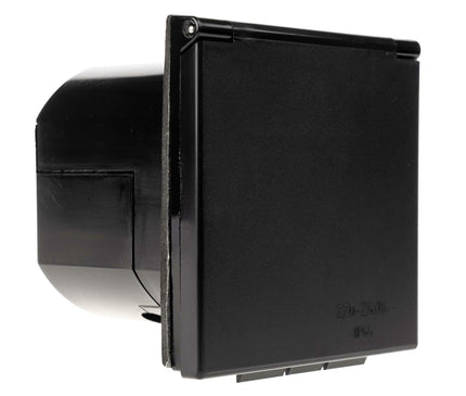 CEE Black Electrical Socket with Cover