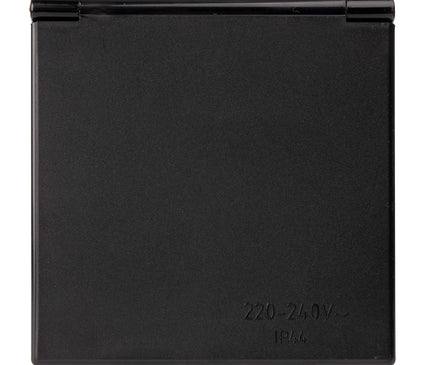 CEE Black Electrical Socket with Cover