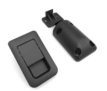 Black Push Button Camper Door Lock 36x59 mm – Snap Lock