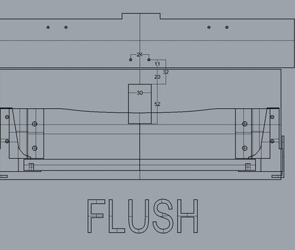 Black Push Button Camper Door Lock 36x59 mm – Snap Lock