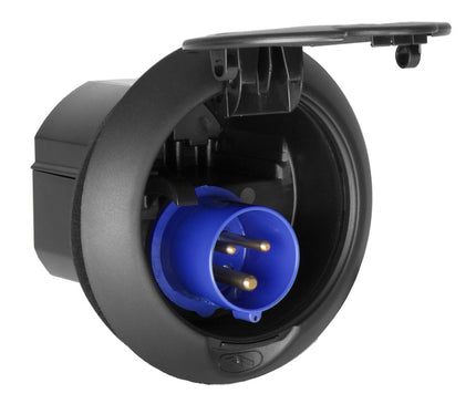 CEE 230V Shore Power Inlet Socket Black IP44