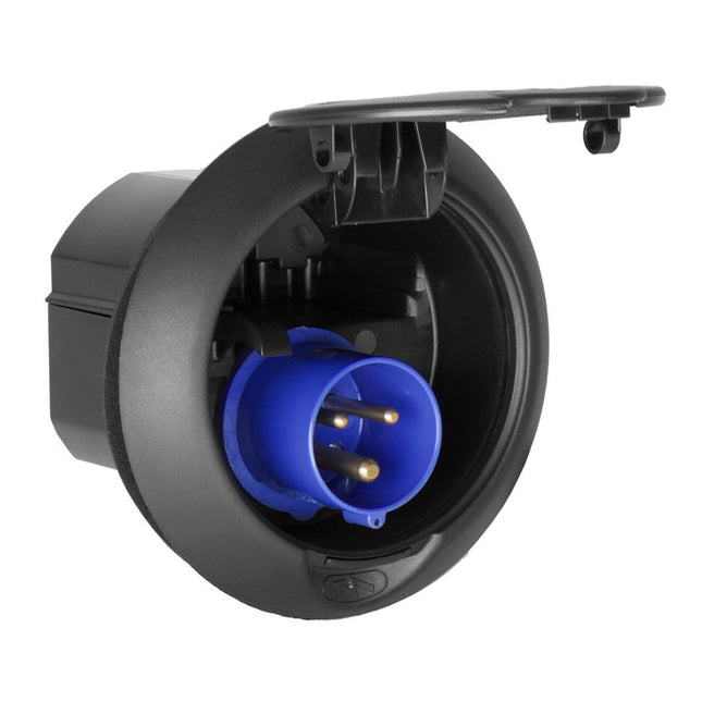 CEE 230V Shore Power Inlet Socket Black IP44