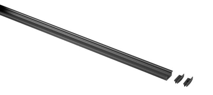Black Aluminium LED Profile 1.5m with End Caps