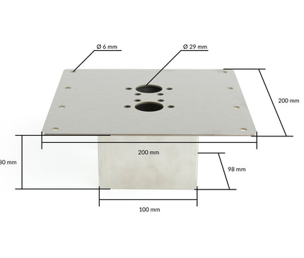 Autoterm Air 4D Floor Mounting Bracket 80mm