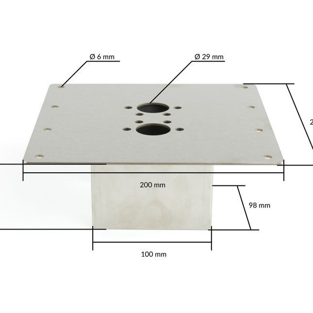 Autoterm Air 4D Floor Mounting Bracket 80mm