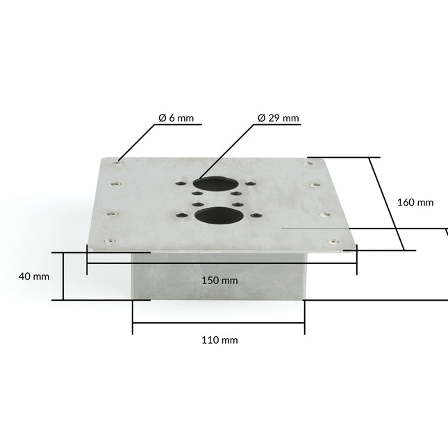 Autoterm Air 2D Mounting Bracket 40 mm