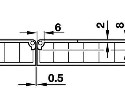 Folding Table Hinge Matt Brass