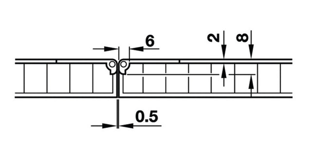 Folding Table Hinge Matt Brass