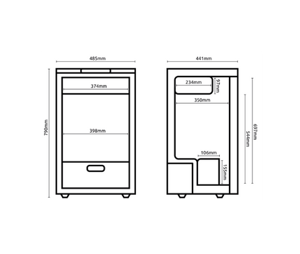 Hyckes HyFridge 85 Compressor Fridge 85L – 12/24V Campervan Refrigerator with Bluetooth